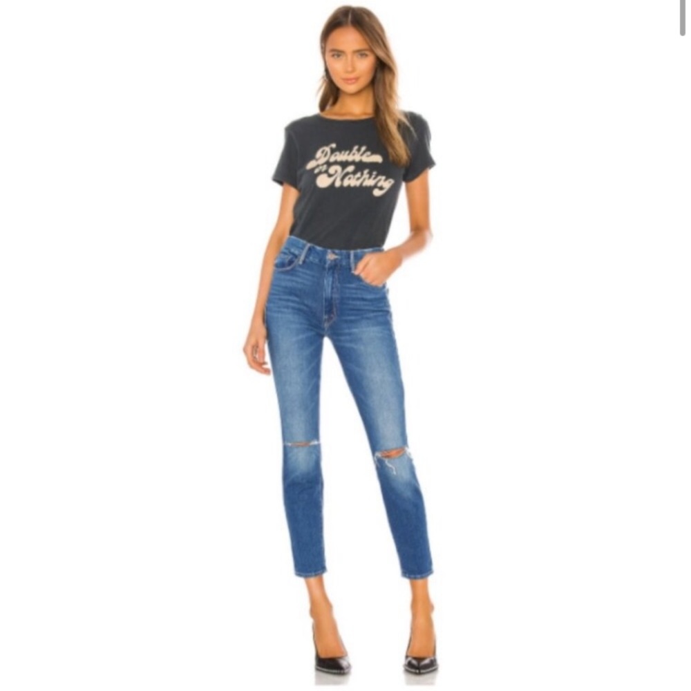 Mother high waisted Looker ankle jeans